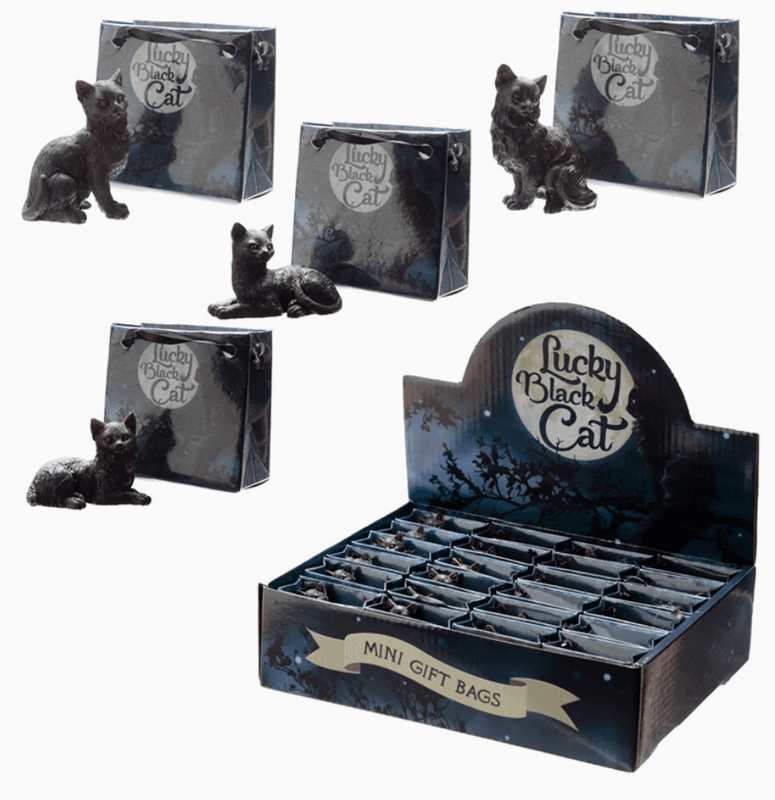 Assortert Lucky Black Cat – Mini Gift Bags