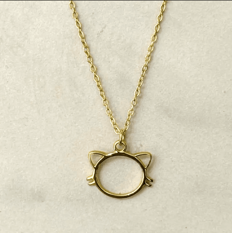 Minimal Cat Necklace 